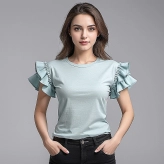 Ruffle Sleeve T Shirt Wholesaler In Bangladesh